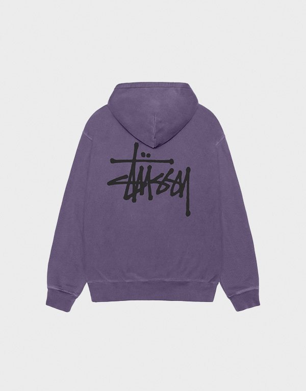 stussy-basic-pigment-grape-hoodie.jpg Stussy Basic Grape Pigment Hoodie - Image 1