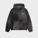 Stussy Beach Shell Wave Dye Black Hoodie