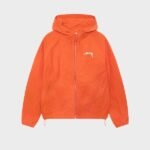 Stussy Beach Shell Wave Dye Orange Hoodie