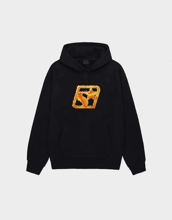 stussy-blaze-hoodie.webp Stussy Black Blaze Hoodie - Image 1