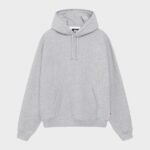 Stussy Grey Heather Relaxed Fleece Hoodie