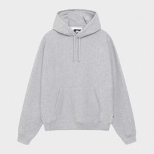 Stussy Grey Heather Relaxed Fleece Hoodie