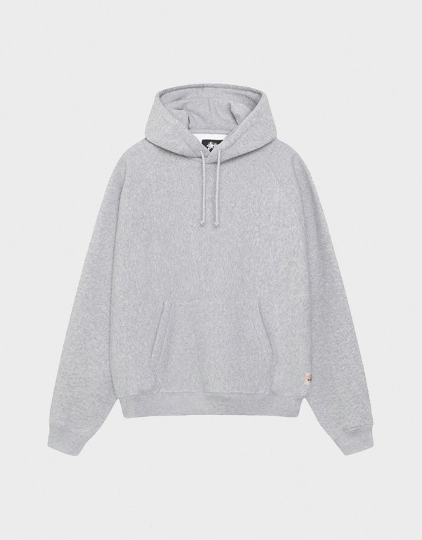 stussy-grey-heather-relaxed-fleece-hoodie.jpg Stussy Grey Heather Relaxed Fleece Hoodie - Image 1