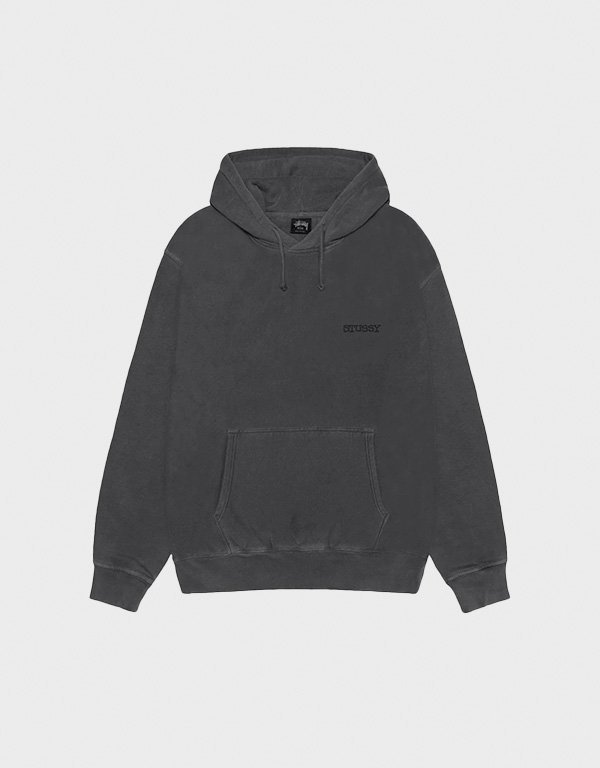 stussy-jumbo-pigment-hoodie.jpg Stussy Black Jumbo Pigment Hoodie - Image 1