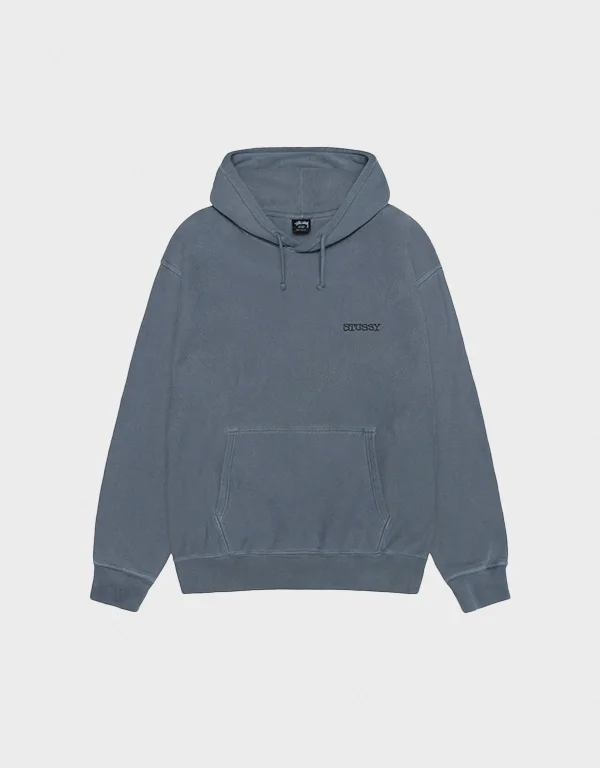 stussy-jumbo-pigment-navy-hoodie.webp Stussy Navy Jumbo Pigment Hoodie - Image 1