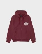 Stussy Mantra Zip Burgundy Hoodie - Image 2