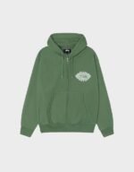 Stussy Mantra Zip Green Hoodie - Image 2