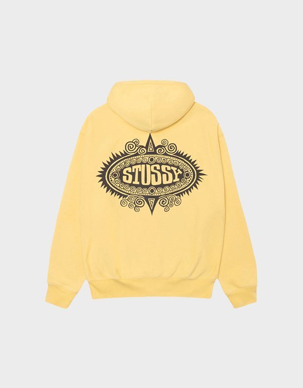 stussy-mantra-zip-yellow-hoodie.jpg Stussy Mantra Zip Yellow Hoodie - Image 1