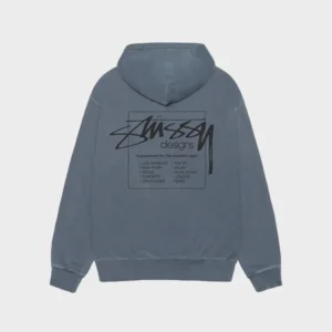 Stussy Modern Age Navy Pigment Dyed Hoodie