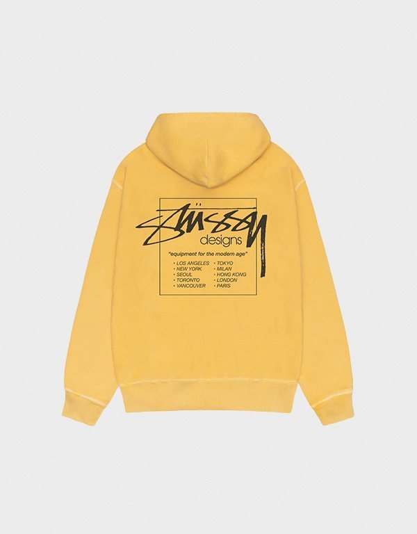 stussy-modern-age-yellow-pigment-dyed-hoodie.jpg Stussy Modern Age Yellow Pigment Dyed Hoodie - Image 1