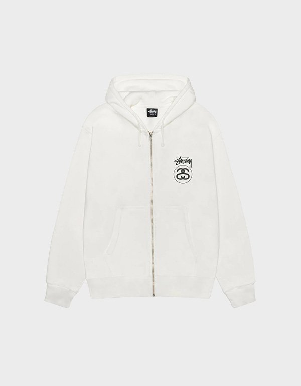 stussy-stock-link-pigment-dyed-natural-zip-hoodie.jpg Stussy Stock Link Pigment Dyed Natural Hoodie - Image 1
