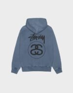 Stussy Stock Link Pigment Dyed Navy Hoodie - Image 2