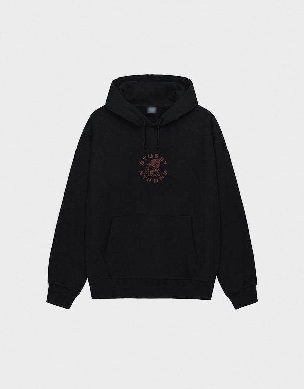 stussy-strong-mac-black-hoodie.jpg Stussy Strong Mac Black Hoodie - Image 1