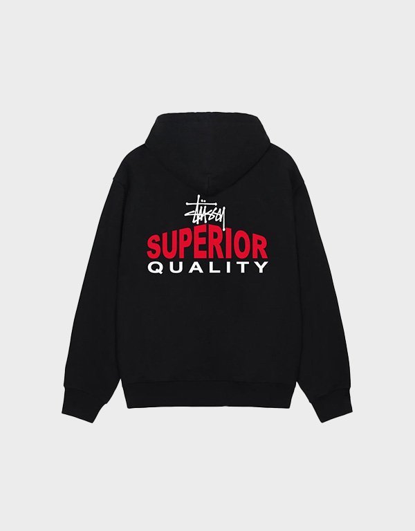 stussy-superior-quality-black-hoodie.jpg Stussy Superior Quality Black Hoodie - Image 1