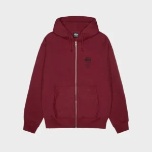 Stussy Swim Out Wine Zip Hoodie