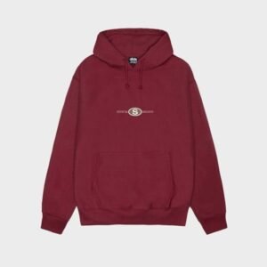Stussy Worldwide Dot Wine Hoodie