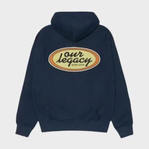 Stussy x Our Legacy Work Shop Oval Navy Hoodie