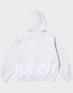 Supreme Big Logo Zip Heather Grey Hoodie - Image 2