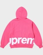 Supreme Big Logo Zip Up Magenta Hoodie - Image 2