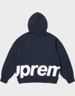 Supreme Big Logo Zip Up Navy Hoodie - Image 2