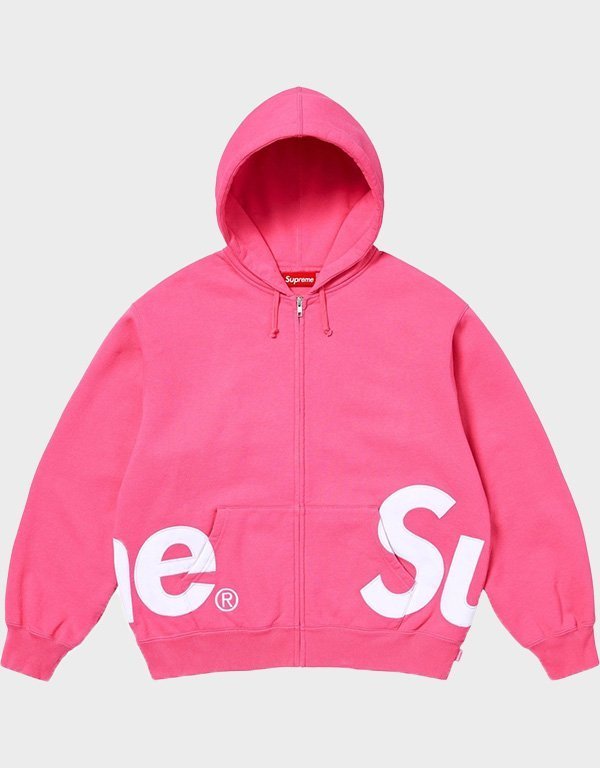 Supreme Big Logo Zip Up Magenta Hoodie Supreme Big Logo Zip Up Magenta Hoodie