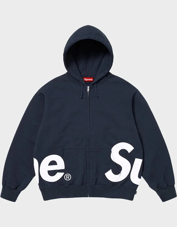 supreme-big-logo-zip-up-navy-hoodie.webp Supreme Big Logo Zip Up Navy Hoodie - Image 1