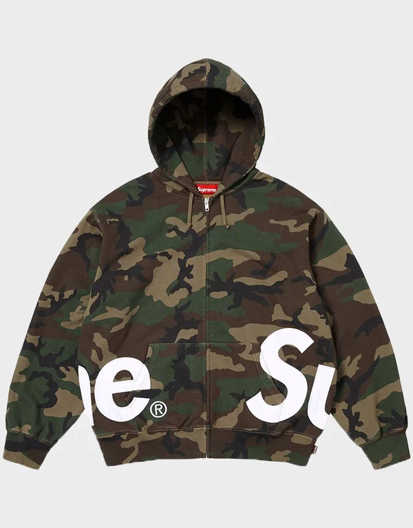 supreme-big-logo-zip-up-woodland-camo-hoodie.webp Supreme Big Logo Zip Up Camo Hoodie - Image 1