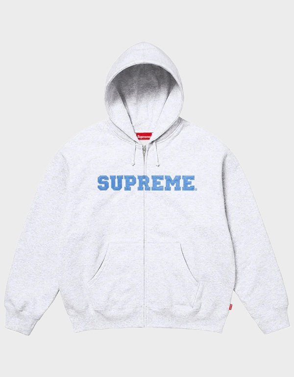 Supreme Collegiate Applique Ash Grey Hoodie Supreme Collegiate Applique Ash Grey Hoodie