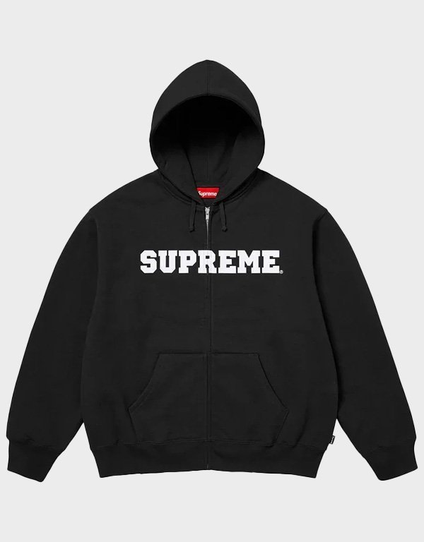Supreme Collegiate Applique Black Hoodie | The Hoodie Maker UK Supreme Collegiate Applique Black Hoodie | The Hoodie Maker UK