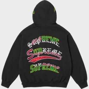 Supreme Multi logo Black Hoodie | The Hoodie Maker UK