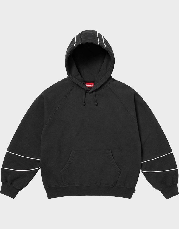 Supreme Paneled Black Pullover Hoodie Supreme Paneled Black Pullover Hoodie
