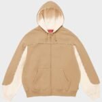 Supreme Piping Zip up Tan Hoodie | The Hoodie Maker UK