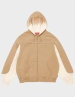 Supreme Piping Zip up Tan Hoodie | The Hoodie Maker UK