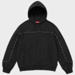 Supreme Piping Zip up Black Hoodie | The Hoodie Maker UK